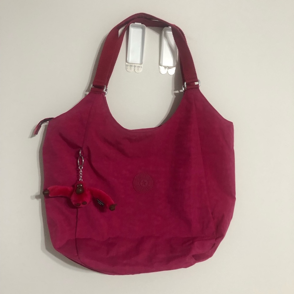 Authentic hot pink Kipling bag